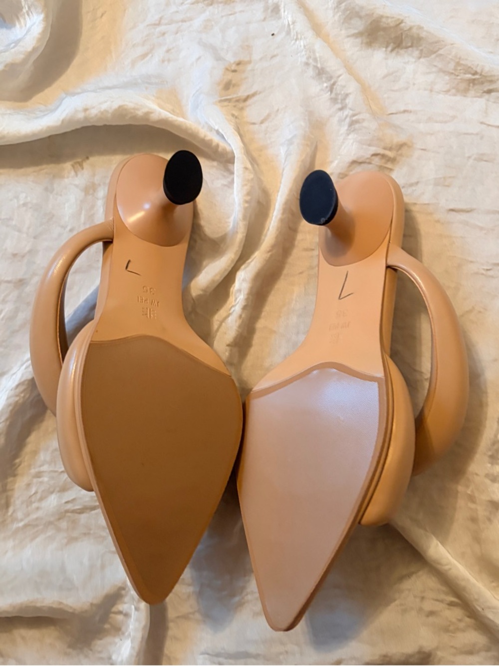 JW PEI Nude Tan Sara Mule Pointed Toe - Picture 5 of 6